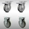 Service Caster 5 Inch SS Gray Polyurethane Top Plate Caster Lock Brake 2 Rigid SCC, 2PK SCC-SSTTL20S514-PPUB-2-R-2 - alternate 1